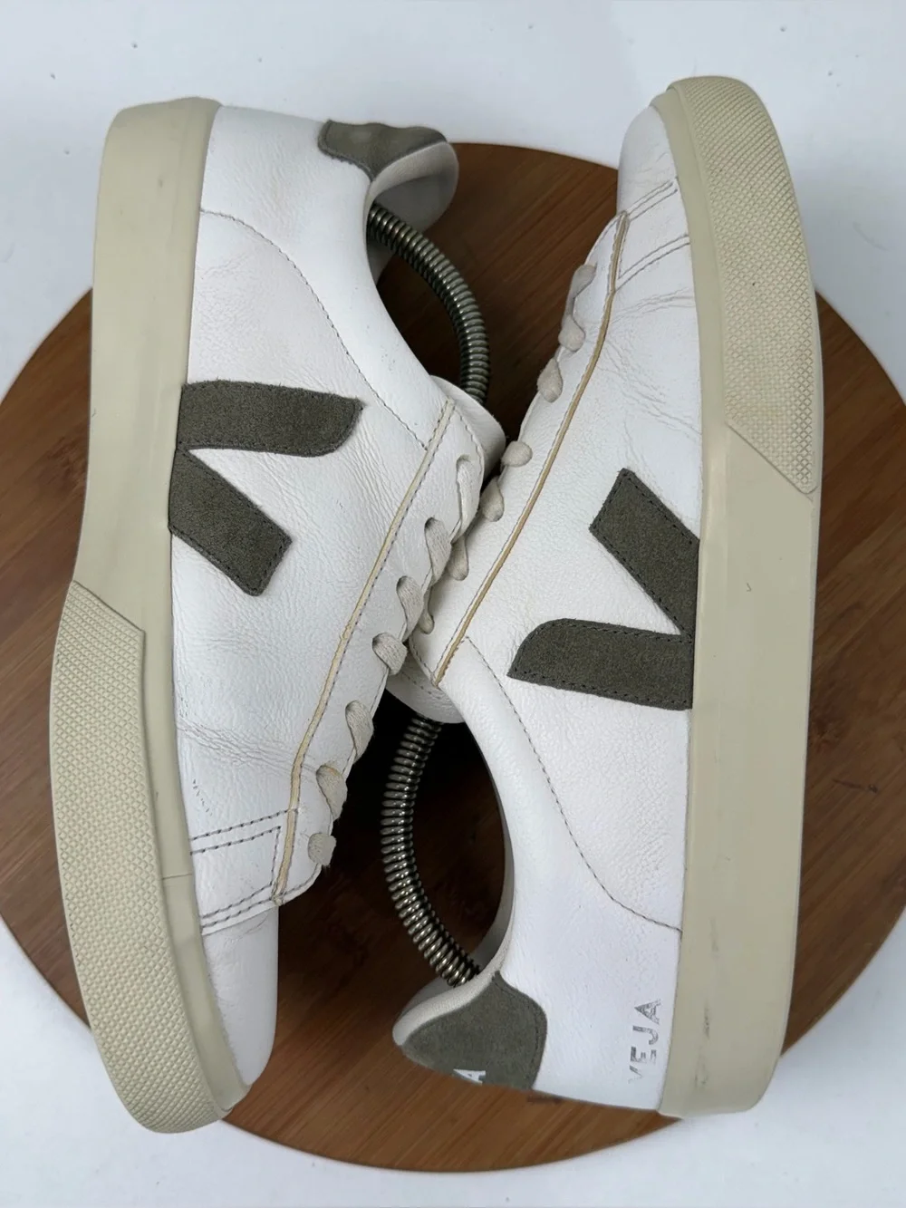 Veja Campo “White Khaki” Leather Sneakers